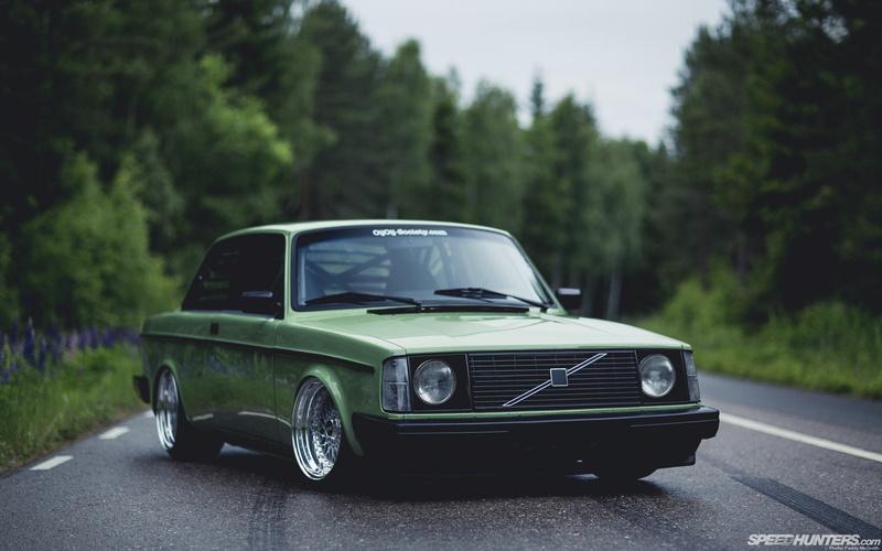 Volvo, Green, Volvo 240, BBS, Stance, 1080P