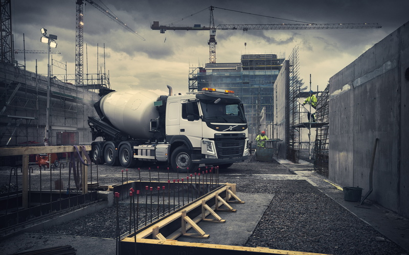Volvo, truck, Volvo Trucks, mixer, Volvo FM, 8K