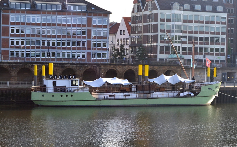 office building exterior, skyscraper, day, Kill, apartment, travel, nature, nautical Vessel, Weser, river, Water, architecture, Ships, craft, harbor, passenger craft