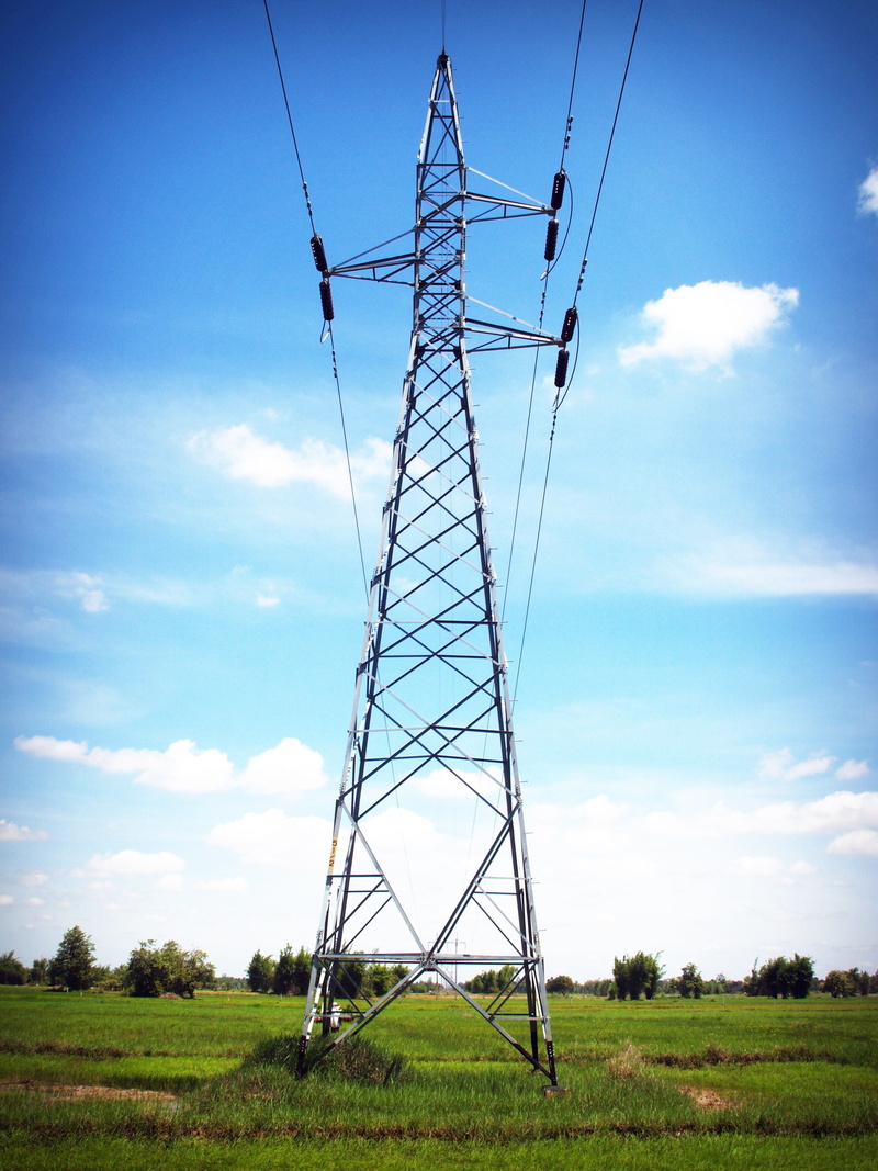 work, day, tall - high, outdoors, field, link, wiring, connection, cloud, dusk, line, watt, pylon, cable, landscape, blue, power supply, supply, dawn, communication