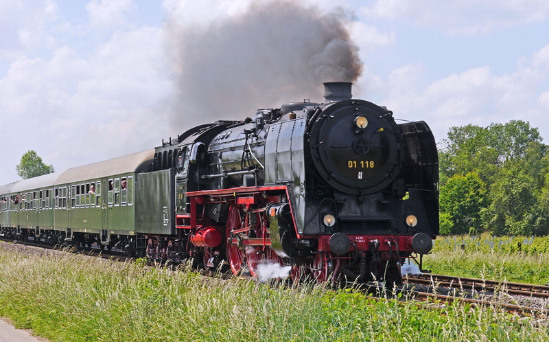 drg class 01, train - vehicle, worked, locomotive, old, nostalgia, public transportation, railroad Track, steam Train, grass, history, plan steam, antique