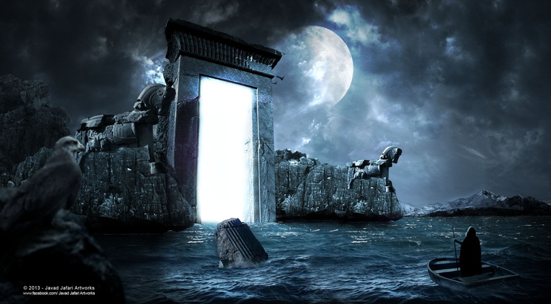 nautical vessel, Fantasy, persepolis, cloud - sky, sky, beauty in nature, 1080P, game, travel, scenics - nature, rock, transportation, nature, moon, Artistic