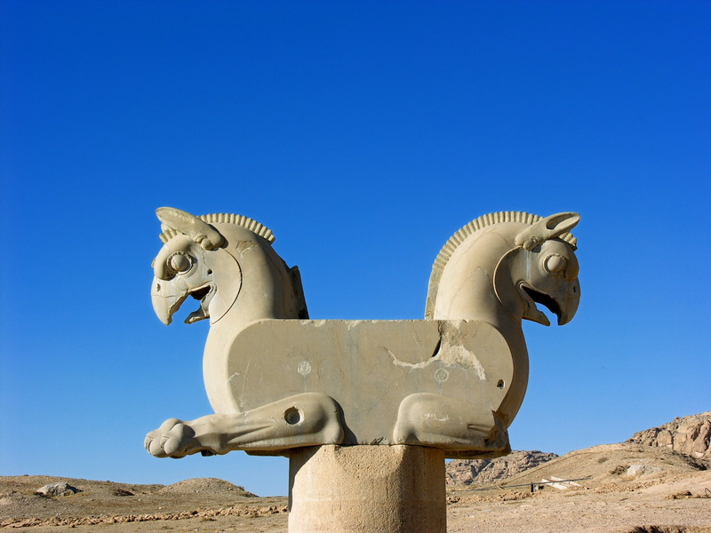 persepolis, iran, sky, eagle, nature, stone eagle, ride, architecture, art, hd, skies, blue, history, 2K, stone