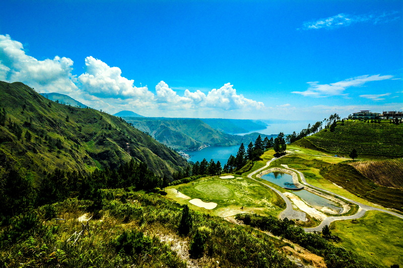 outdoors, scenics - nature, 2K, lake, panorama, nature, tree, green color, day, land, Lake Toba, Indonesia, mountain, Sumatra, green, beauty in nature