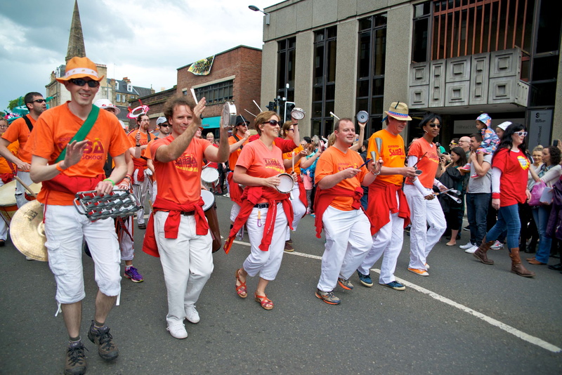 adult, built structure, orange color, street, marathon, 4K, building exterior, architecture, full length, crowd, festival, real people, uniform, musis