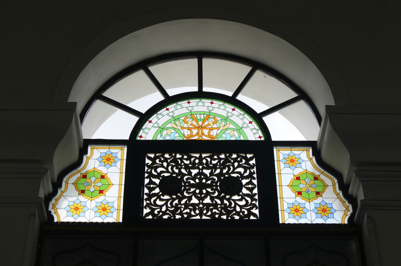 building, architecture, the city of palembang, art and craft, glass - material, glass, window, religion, floral pattern, design, pattern, no people, ceiling