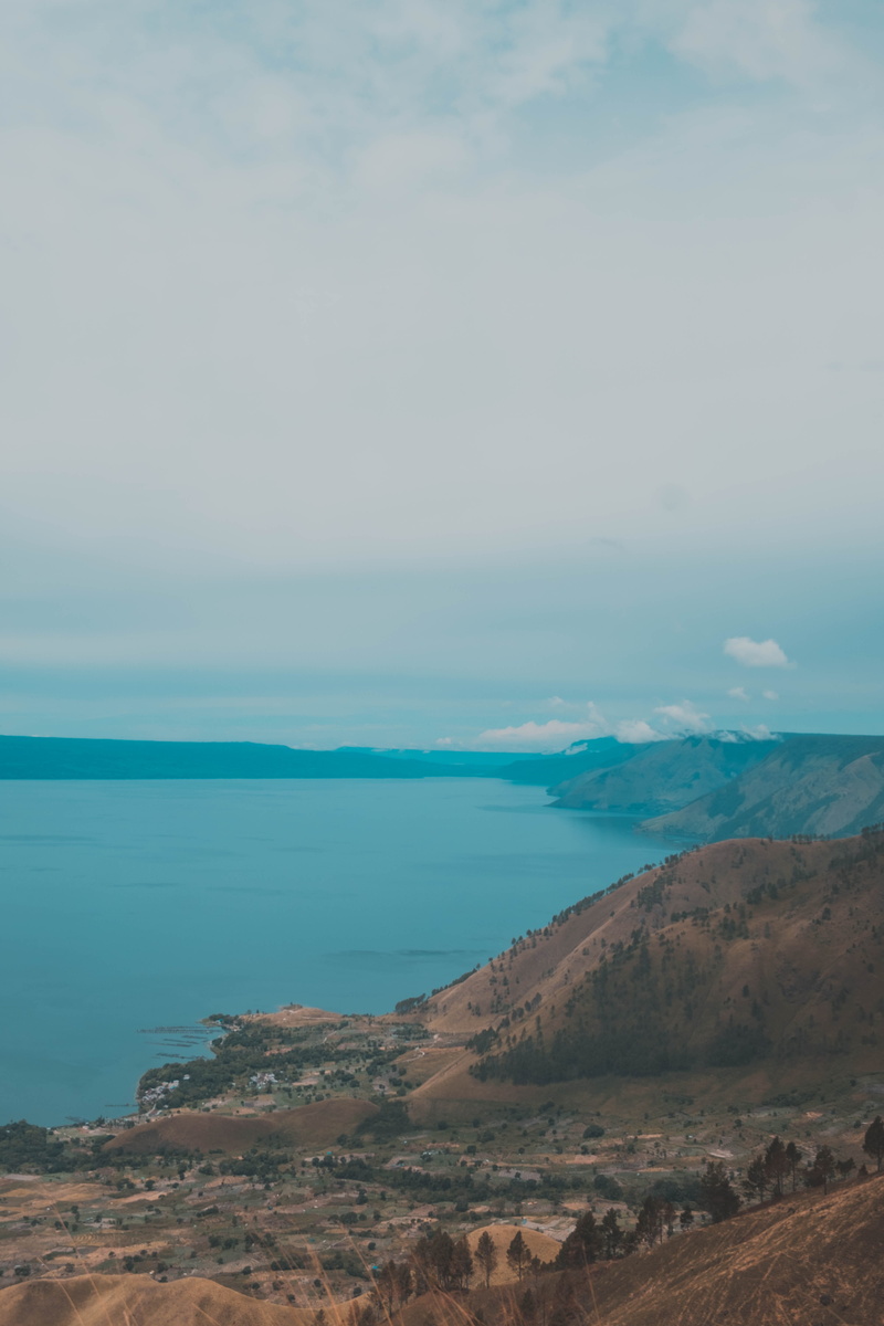 tranquility, sky, sea, water, lake toba, 5K, no people, sumatera, idyllic, landscape photography, scenics - nature, beauty in nature, outdoors, horizon over water