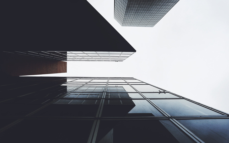 building, worms eye view, 2K, perspective, city