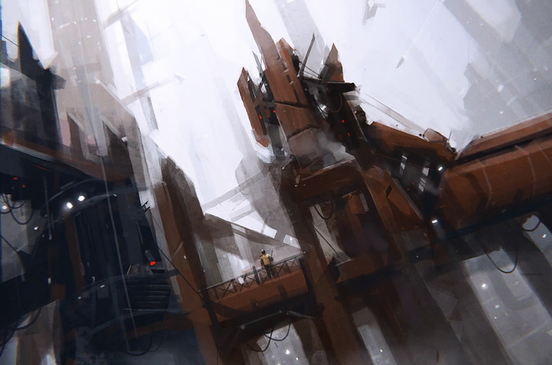 science fiction, artwork, 480P, building, industrial, futuristic