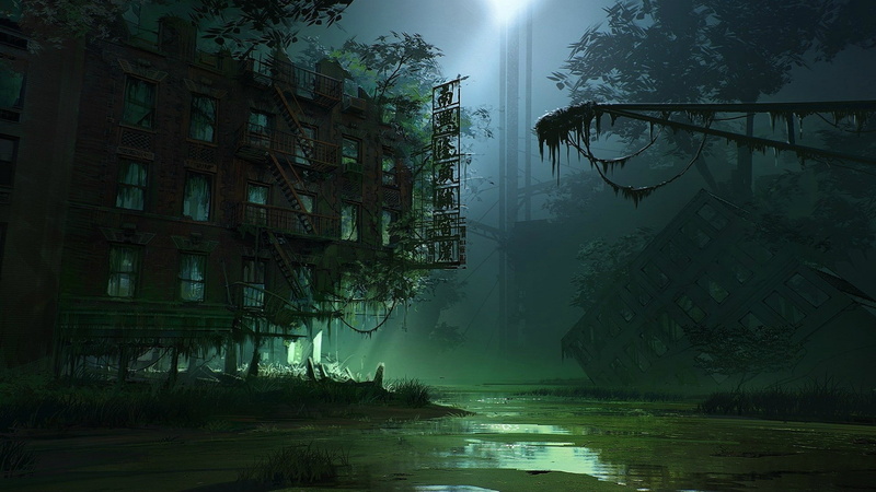  hd, 1080P, fantasy, apocalypse, game, night, deserted, dilapidated, asian, abandon, overgrowth