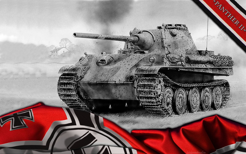 WoT, wheel, Panther 2, car, conflict, war, gray, armed Forces, illustration, outdoors, security, no people, day, tank, weapon, Germany, russia, Panther