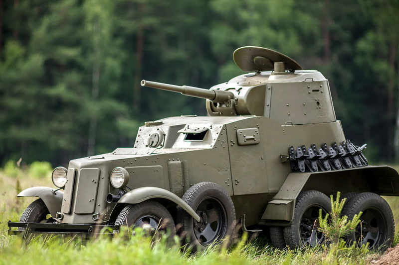 DT-29, armed forces, land, engines of war, security, caliber, day, private, WWII, tree, mode of transportation, military, no people, outdoors, gray, equipment