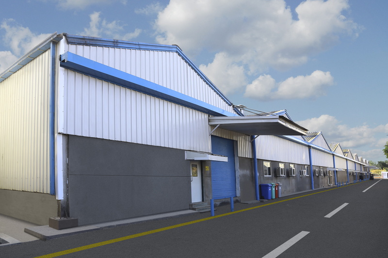 chemical, cloud - sky, environment, plant, 5K, city, door, architecture, blue, construction, shutter, direction, metal, building exterior, warehouse, sky