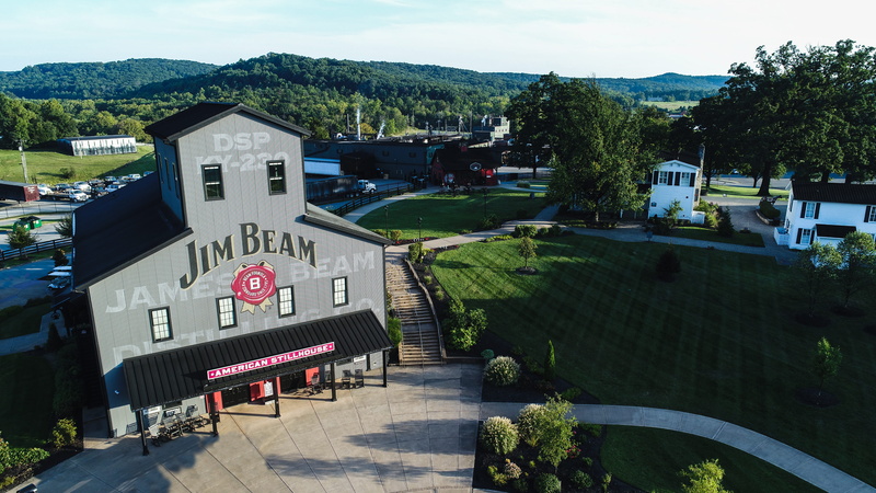 drone, building, nature, building exterior, city, built structure, drone photos, whiskey, sunlight, beam, aerial photography, sign, clermont, street, no people