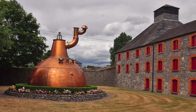 ireland, plant, built structure, statue, 4K, old factory, city, day, sky, outdoors, nature, sculpture, building, distillery, cloud - sky, the past, tree