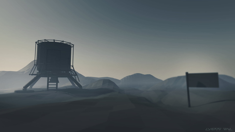 built structure, land, architecture, outdoors, scenics - nature, low poly, space, fog, mountain, tranquil scene, copy space, Moon, environment, mountain range