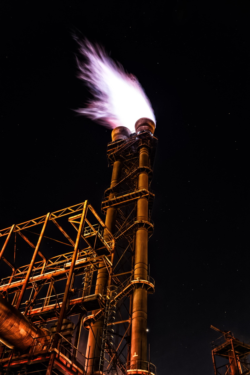 nature, industrial, factory, air pollution, sky, warehouse, gas, flaring, industry, built structure, no people, burning, heat, blaze, steel mill, low angle view
