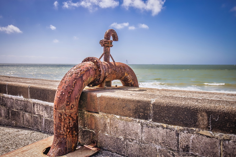 oil, rusty, sky, wall, horizon, france, no people, cloud - sky, tranquil scene, le havre, refinery, tranquility, fuel, gas, scenics - nature, day, petroleum