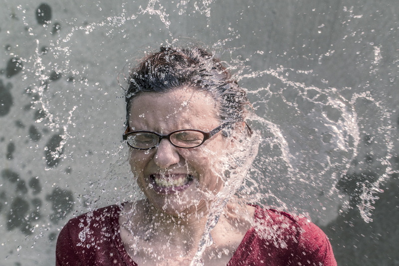 motion, glasses, mouth, face, portrait, smiling, refreshment, eyes closed, freshness, eyeglasses, splashing, emotion, female, water, 5K, whimsical, splashed