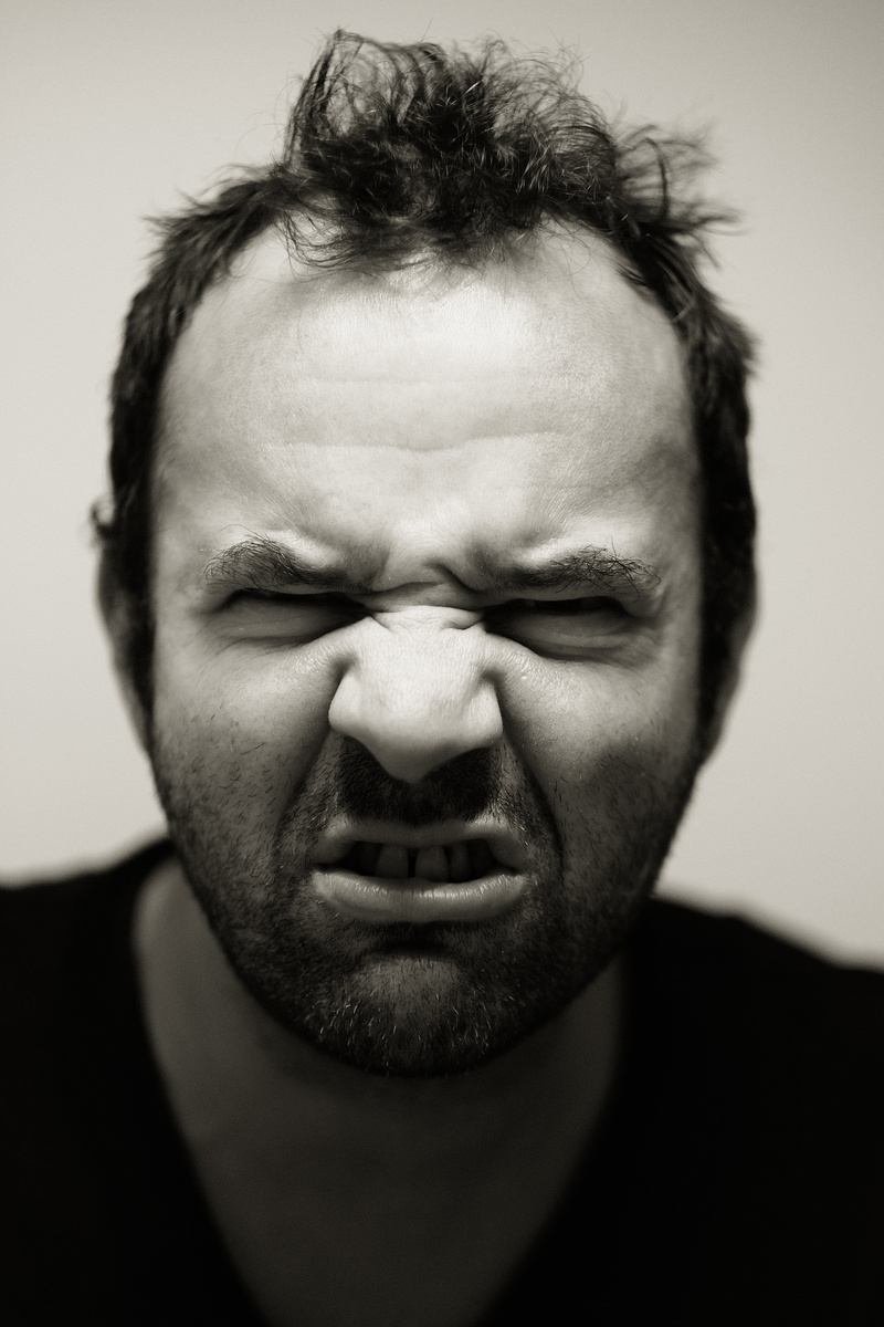 emotion, black And White, headshot, frustration, adult, grimacing, aggression, depression - sadness, anger, close-up, making a face, human Face, man, body part