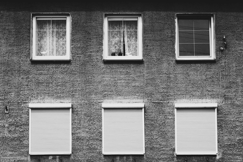 window frame, closed, shutter, built structure, design, blinds, no people, exterior, building, in a row, wall - building feature, 5K