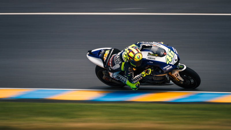 The Doctpr, 1080P, the Mans, Moto Grand Prix, Grand pri, speed., Valentino Rossi, Moto, Moto Gp, Le Mans, turn, Yamaha Factory, motorcycle, racer, track