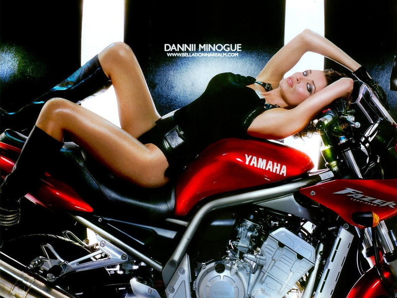 Model, motorcycles, art, yamaha, 480P, girl, bike, hd