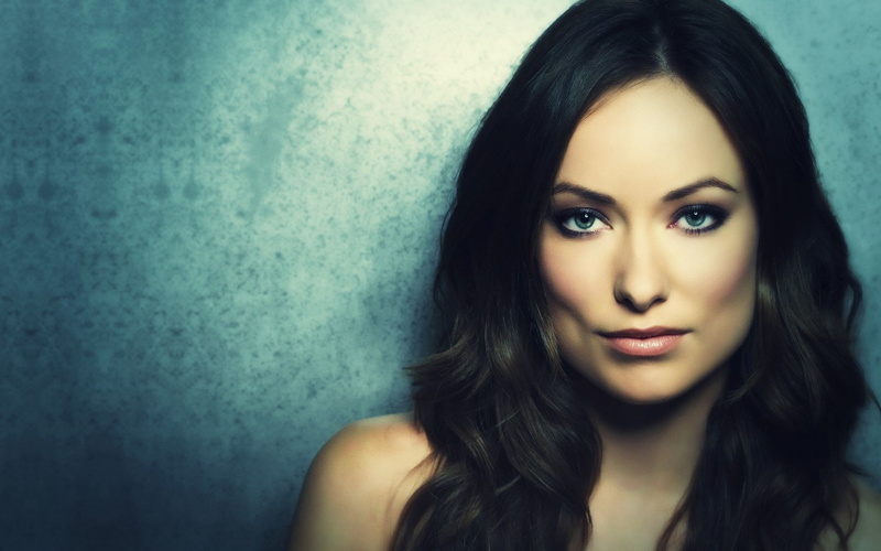 adult, indoors, serious, hair, face, actress, brown hair, Olivia Wilde, long hair, color correction, 1080P, one person, blurred, beauty, close-up, human hair