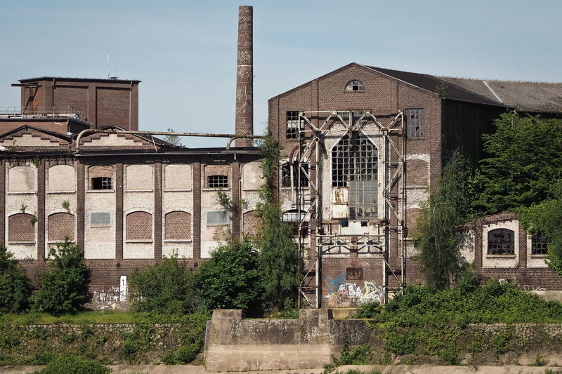 Factory, ruined, chimney, old building, leave, lapsed, bank, hall, day, damaged, Break Up, no people, warehouse, factory building, past, destruction, transience