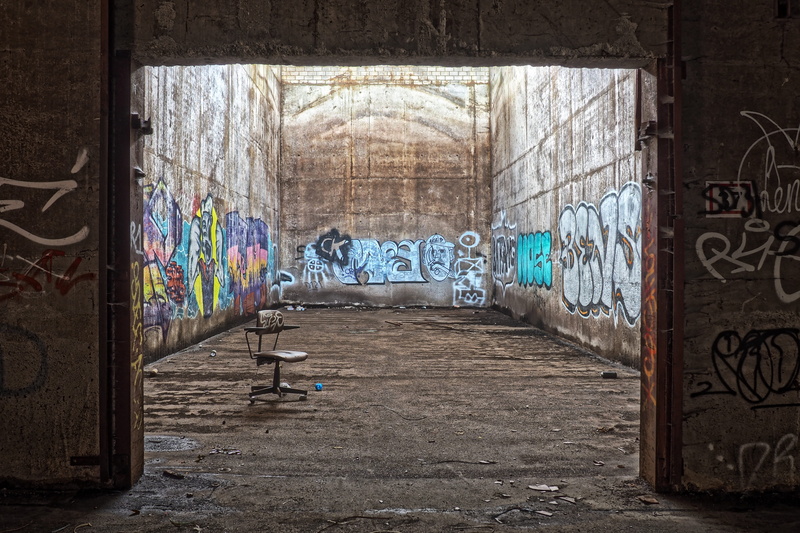 office chair, hdr, chair, decay, creativity, wall - building feature, empty, brick, old, break up, storage, abandoned, ruin, shabby, forget, forgotten places