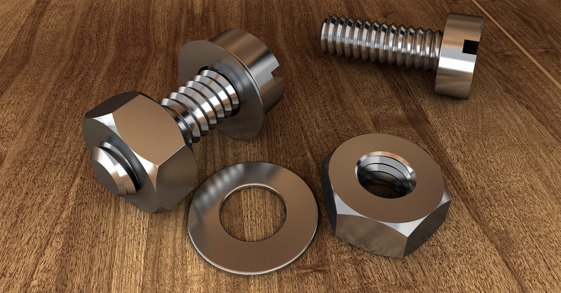 no people, food, two, nuts, group of objects, iron, screw, silver colored, steel, still life, stainless, man made object, wood - material, technology, ring