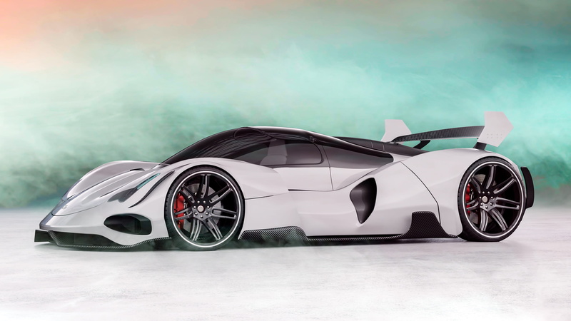red, car, creative, futuristic, racing, technology, black color, motor vehicle, 4K, fast, smoke - physical structure, elegance, wheel, sport, lotus, drive