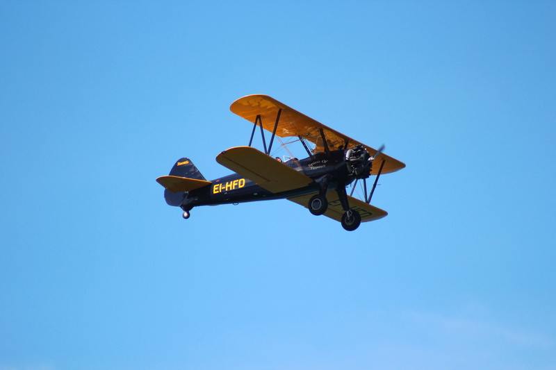 vintage, et, sky, old, clear sky, sunny, flight, retro, blue, air vehicle, biplane aircraft, 5K, air, copy space, mode of transportation, day, nature