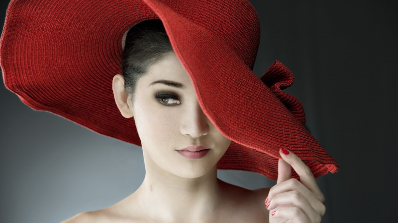 portrait, black background, glamour, hat, women, body part, hot girl images background, beauty, beautiful people, one person, young women, headshot, human body part