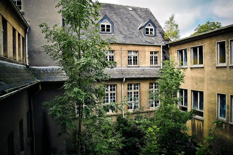 building, broken, mysterious, middle, passed, abandoned, town, transient, concrete, lapsed, monastery, past, cottage, old building, brown, housing development