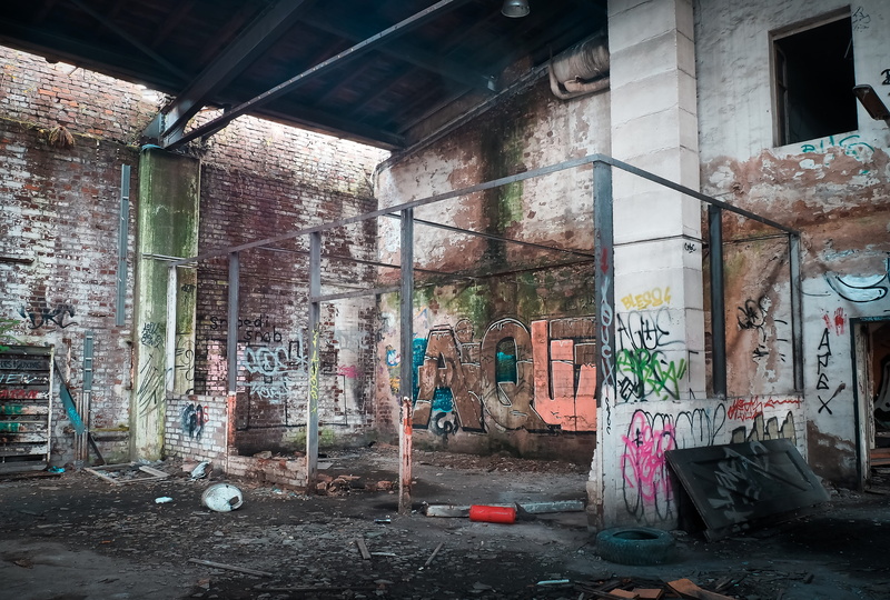 railway station, architecture, broken, break up, wall - building feature, passed, brick wall, damaged, dilapidated, building, shabby, obsolete, 4K, old