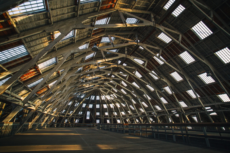 buildings, roof, low angle view, car plant, warehouse, construction Industry, lighting equipment, dockyard, 4K, city, no people, Chatham Dockyard, building