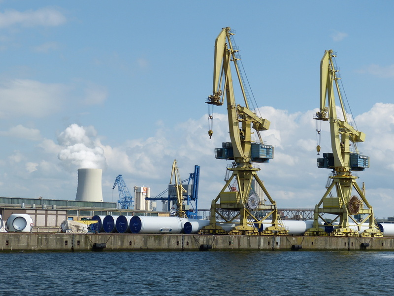 industry, yellow, pollution, industrial Ship, architecture, transportation, harbour cranes, shipyard, crane - Construction Machinery, Harbour, lifting crane