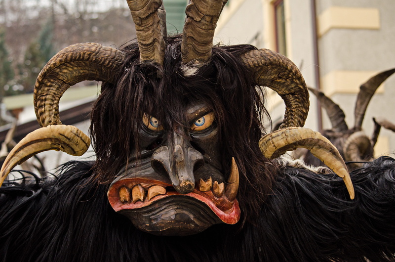 close-up, rough nights, horns, one animal, wooden mask, horned, gespenstig, culture, perchten procession, animal wildlife, creepy, mammal, pagan custom