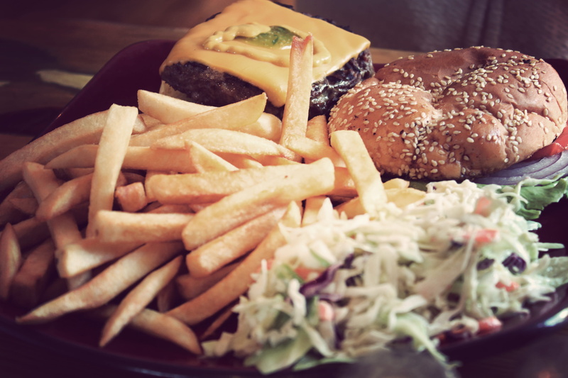 plate, coleslaw, french fries, relish, temptation, sandwich, midland, greasy spoon, fast food, food and drink, no people, unhealthy eating, freshness, bread
