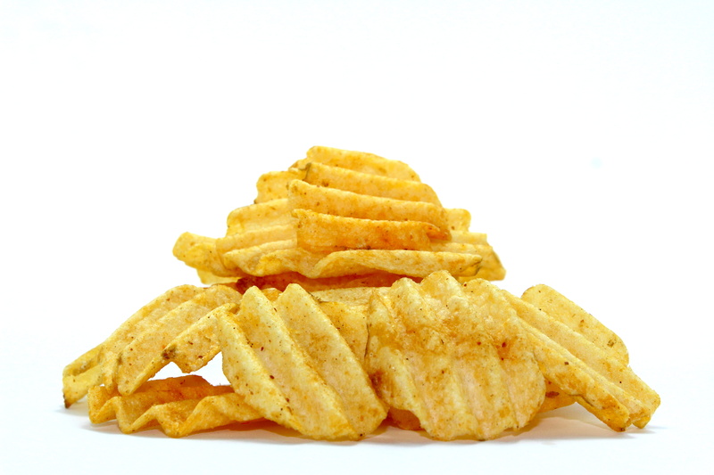 cirspy, potato, studio shot, crisp, delicious, ready-to-eat, chips, white background, close-up, french fries, fried, snack, crispy, potato chips, unhealthy