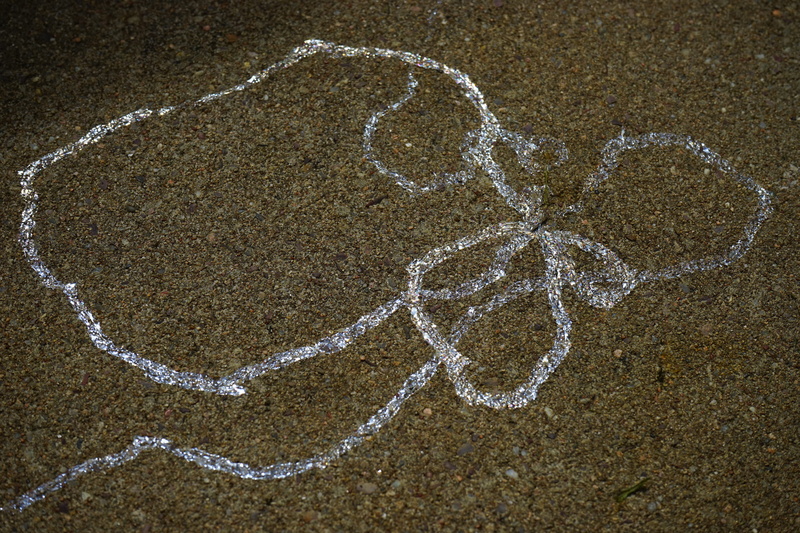 Mucus, outdoors, mucus carpet, land, drawing - art product, no people, team sport, chalk drawing, snail trail, away, chalk - art equipment, road, heart shape