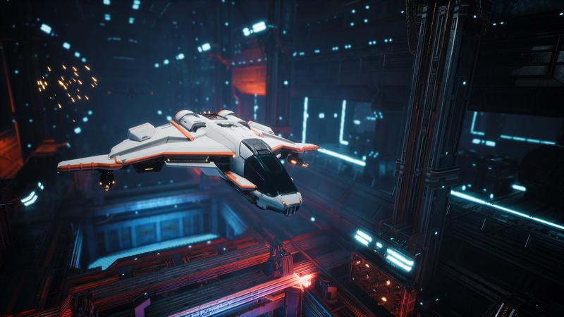 everspace, photography themes, lighting equipment, spaceship, building exterior, camera - photographic equipment, architecture, holding, illuminated, science fiction