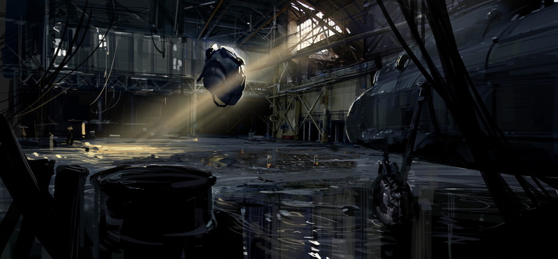 2K, Futuristic, aircraft, concepts, Half-Life 2, art, hd, x, halflife, hangar
