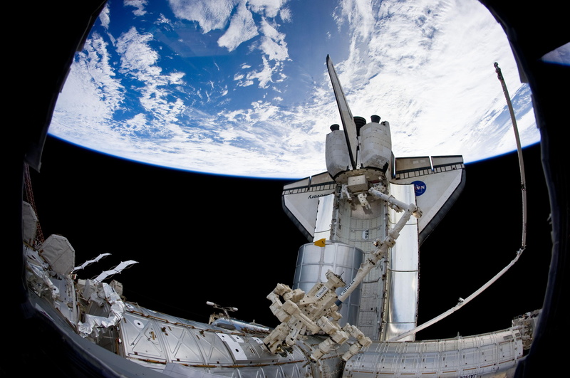 manipulator, ISS, astronauts, The Shuttle Discovery, space, 4K