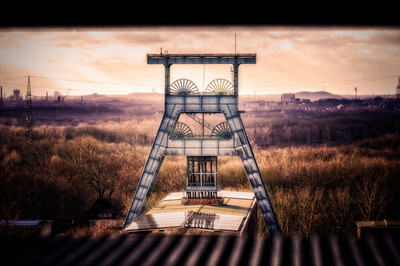 no people, headframe, industrial heritage, tower, industry, nostalgia, plant, land, ruhr area, mining, carbon, outdoors, zeche ewald, ladder, technology