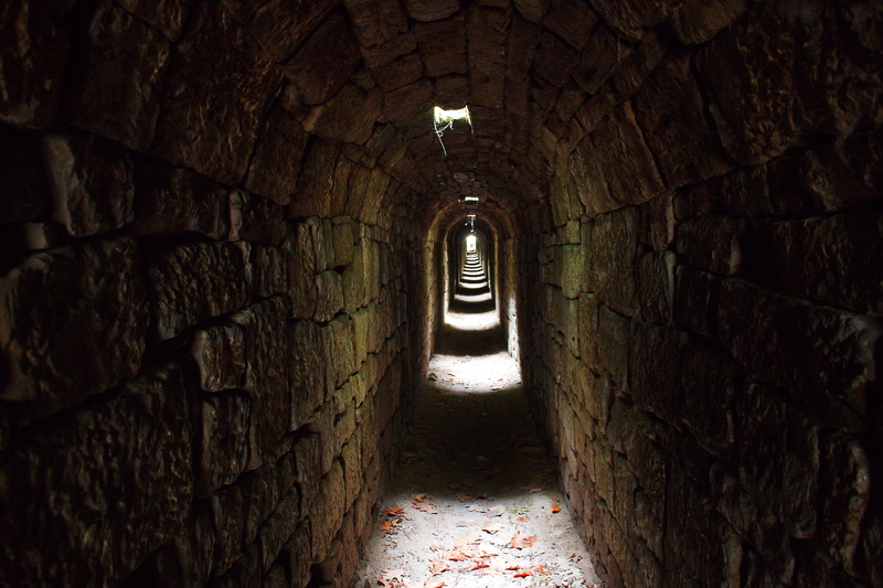 architecture, tunnel, the way forward, underground, no people, secret, travel, direction, stone material, 5K, indoors, gloomy, antiquity, within, the past