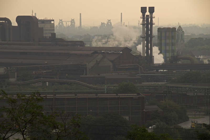 outdoors, ruhr area, thyssen, tkse, architecture, day, duisburg, building exterior, exhaust gases, ehb, fuel and power generation, travel, chimney, heavy industry