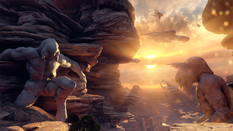 landscape, science fiction, Halo 5: Guardians, 4K, Halo