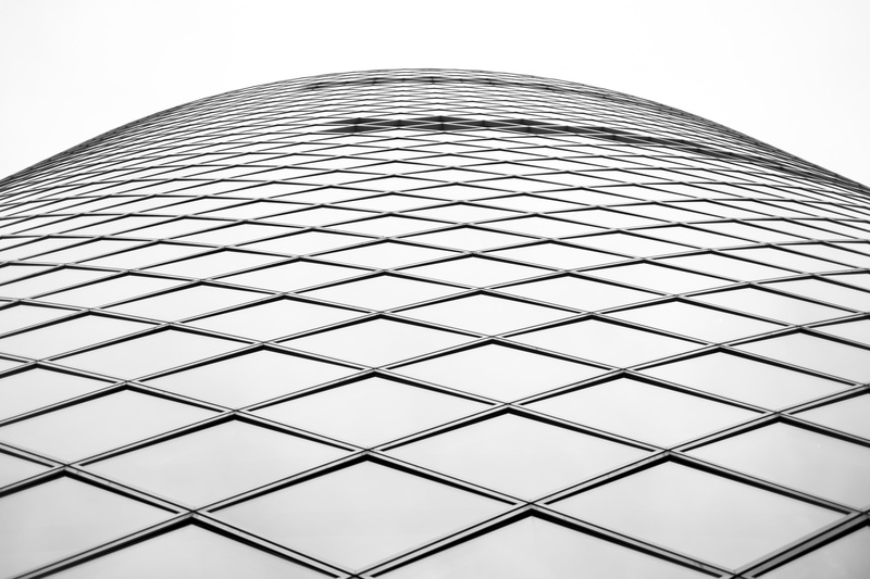 clear, no people, indoors, office, glass, geometric shape, office building exterior, sky, low angle shot, design, window, building exterior, digital composite